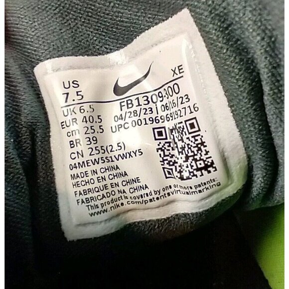 Nike Vomero 17 Running Shoes Men's 7.5 Green ZoomX Athletic Sneakers - Picture 9 of 12